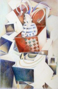 25 - Jack-In-The Box: A Question of Balance, $285 (Colored Pencil, 13" x 20")