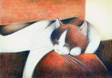 69 - Lazy Afternoon, $250 (Colored Pencil, 11" x 15")