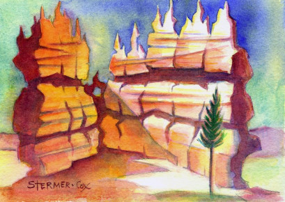 144 - Hoodoos, $150 (Watercolor, 5" x 7")