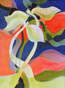 200 - Early Spring Plant Shoots, $450 (Watercolor, 11" x 15")