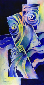 306 - Sea Swirls, $450 (Watercolor, 21" x 11")