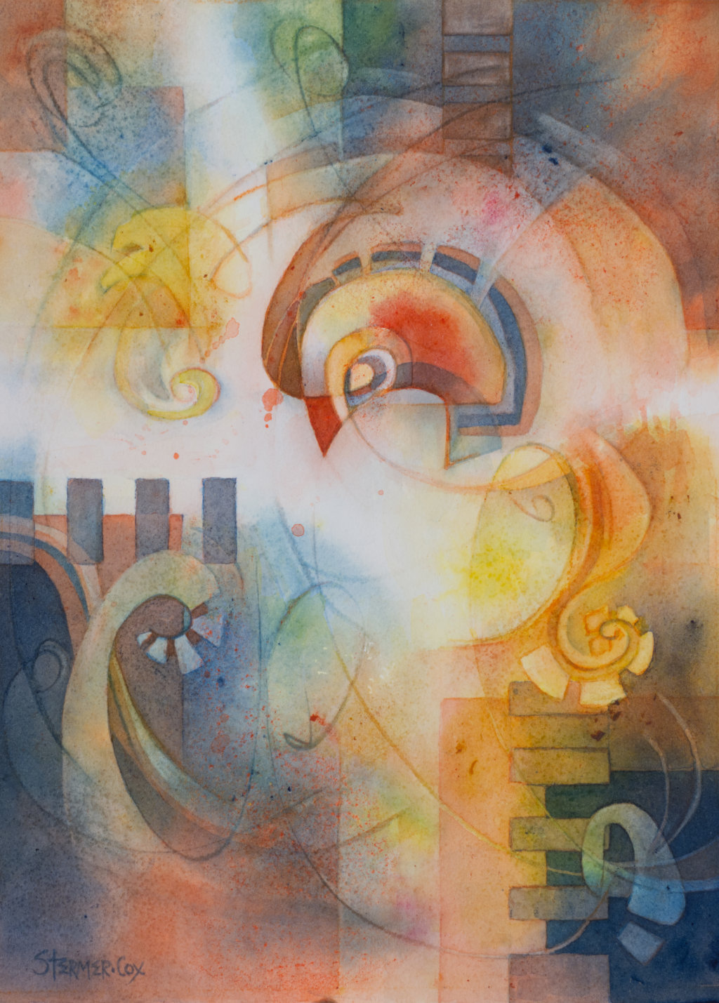 520 - Key of E,$350 (Watercolor, 8.25" x  11.5")