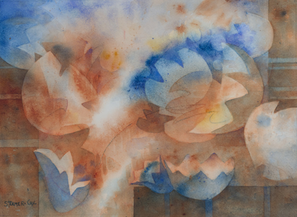 521 - Blue Days of Fall,$350 (Watercolor, 8.25" x  11.5")