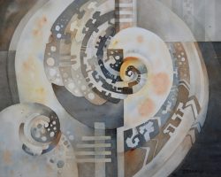 514 - Spiral Gyre 3, $500 (Watercolor, 13" x 17")