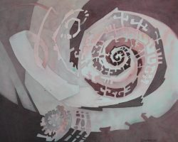 515 - Spiral Gyre 4, $500 (Watercolor, 14" x 16")
