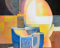 498 - Three Minute Egg #14 , Blue Espresso Cup, $450 (Watercolor 17" x 14")