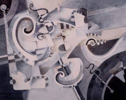 511 - When the Music Begins, $850 (Watercolor, 14 x 20)