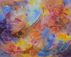 519 - Cosmic Winds,$350 (Watercolor, 8.25" x 11.5")