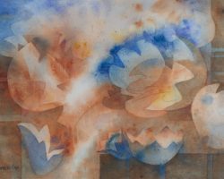 521 - Blue Days of Fall,$350 (Watercolor, 8.25" x 11.5")