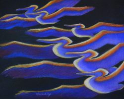113 - Night Flight, $250 (Colored Pencil, 11" x 15")