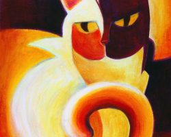 181 - Katzen, $275 (Acrylic, 12" x 6")