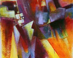 208 - Dusk Afterglow, $250 (Acrylic, 10" x 11")