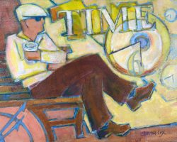 500 - Bench Time, $450 (Acrylic 10" x 14")