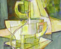 504 - Irish Breakfast Tea #3, $500 (Acrylic Over Watercolor, 11.5 x 10